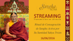 Streaming Barcelona retransmite en directo el ritual de Consagración de Sangha Activa