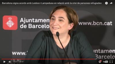 Streaming Barcelona realizó la retransmisión en directo los acuerdos del Ajuntament de Barcelona, con Lesbos i Lampedusa